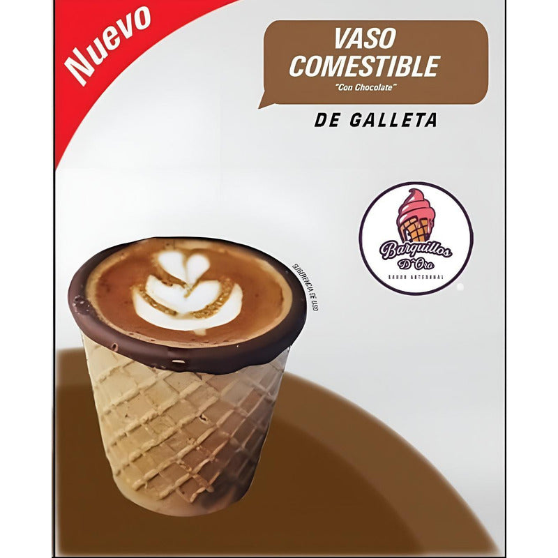 Vaso Comestible Barquillos D Oro (21 Pz) - Envío Gratis