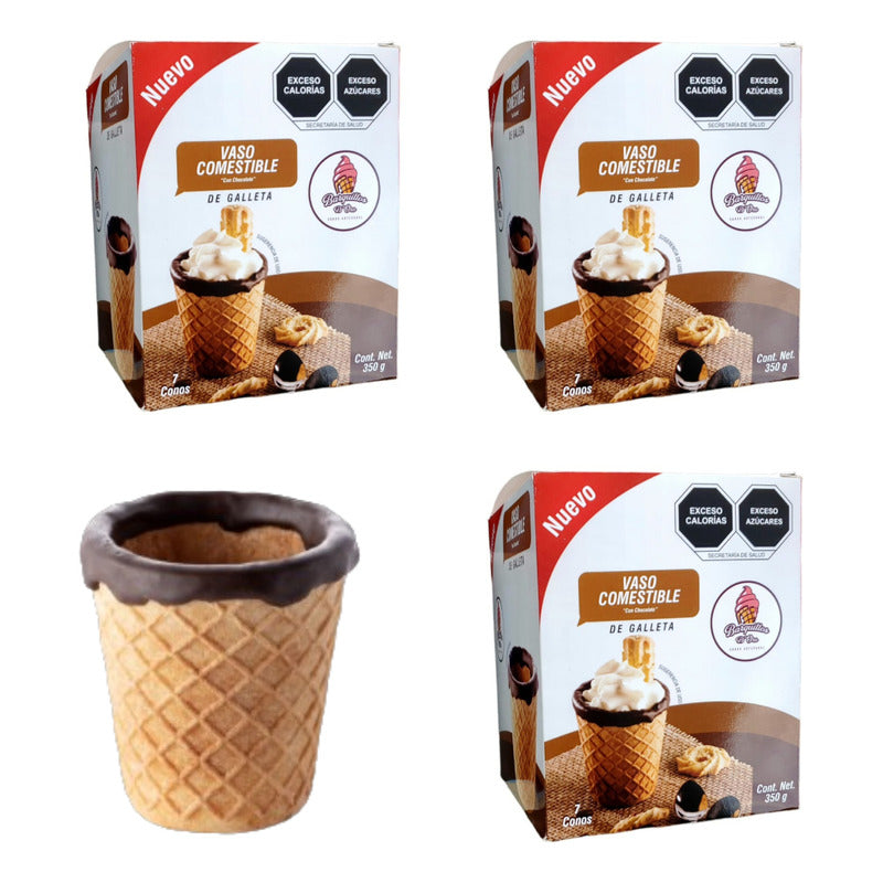 Vaso Comestible Barquillos D Oro (21 Pz) - Envío Gratis