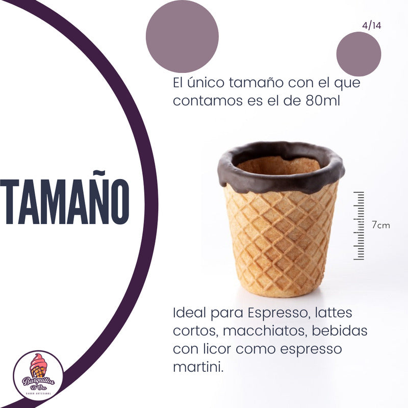 Vaso Comestible De Galleta 50 Pz - Envío Gratis